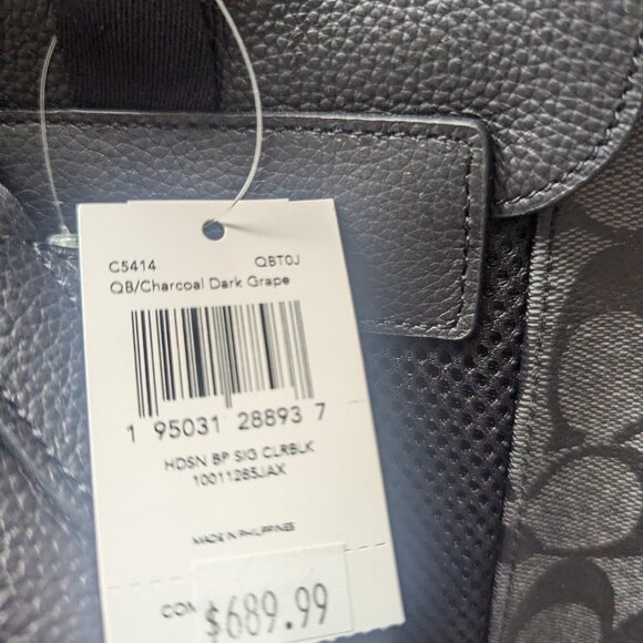 Hudson Backpack In Colorblock Signature Canvas - Picture 8 of 9